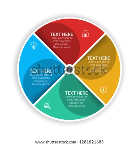 Abstract infographics number options template. Vector illustration.  Business data visualization. Process chart. Abstract elements of graph, diagram with steps, options, parts or processes. Vector