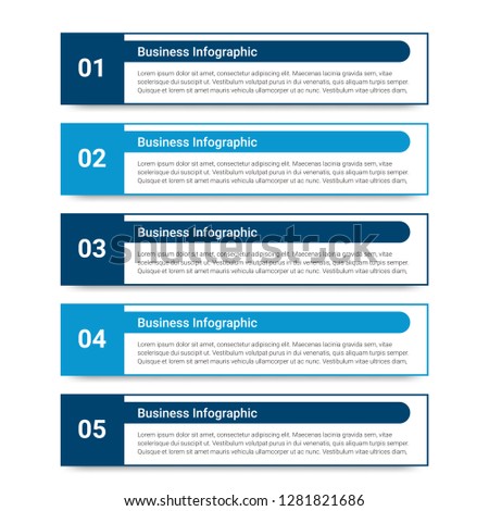 Abstract infographics number options template. Vector illustration.  Business data visualization. Process chart. Abstract elements of graph, diagram with steps, options, parts or processes. Vector