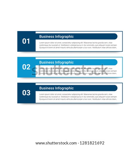 Abstract infographics number options template. Vector illustration.  Business data visualization. Process chart. Abstract elements of graph, diagram with steps, options, parts or processes. Vector