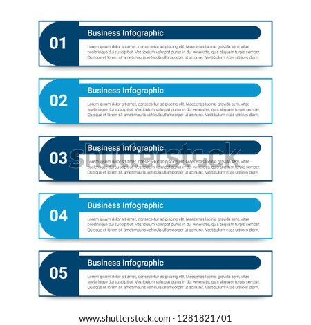 Abstract infographics number options template. Vector illustration.  Business data visualization. Process chart. Abstract elements of graph, diagram with steps, options, parts or processes. Vector