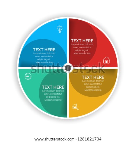 Abstract infographics number options template. Vector illustration.  Business data visualization. Process chart. Abstract elements of graph, diagram with steps, options, parts or processes. Vector