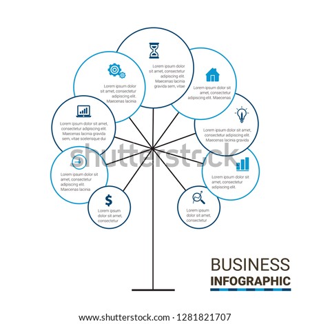 Abstract infographics number options template. Vector illustration.  Business data visualization. Process chart. Abstract elements of graph, diagram with steps, options, parts or processes. Vector