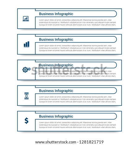 Abstract infographics number options template. Vector illustration.  Business data visualization. Process chart. Abstract elements of graph, diagram with steps, options, parts or processes. Vector