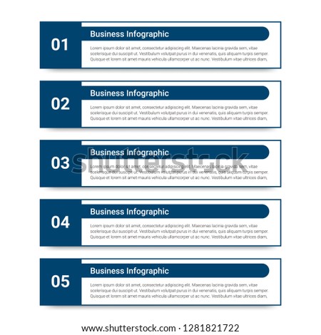 Abstract infographics number options template. Vector illustration.  Business data visualization. Process chart. Abstract elements of graph, diagram with steps, options, parts or processes. Vector