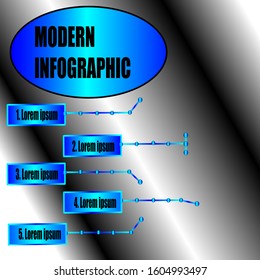 Abstract infographics number options template.vector illustration
