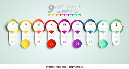 Abstract infographics number template with 3D and option or step,Business concept, Blank space for content, business, infographic, diagram, process ,template, timeline, book cover, flowchart, info