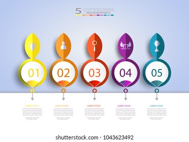 Abstract infographics number template with 3D and 3 options or step,Business concept, Blank space for content, business, infographic, diagram, process ,plate, timeline, book cover, flowchart, info