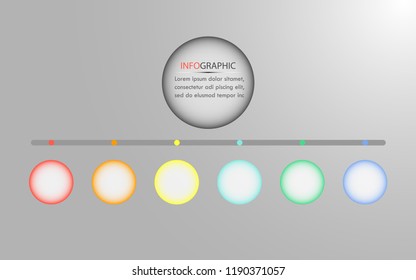 Abstract infographics options template. Vector illustration. Can be used for workflow layout, diagram, business step options, banner, web design.
