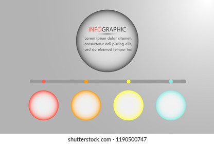 Abstract infographics options template. Vector illustration.four topic. Can be used for workflow layout, diagram, business step options, banner, web design.