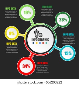 Abstract infographics options template. Vector illustration. Can be used for workflow layout, diagram, business step options, banner, web design. 