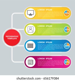 Abstract infographics options template. Vector illustration. Can be used for workflow layout, diagram, business step options, banner, web design.