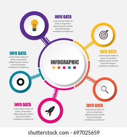 Abstract infographics options template. Vector illustration. Can be used for workflow layout, diagram