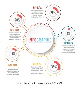 Abstract infographics options template. Vector illustration. Can be used for workflow layout, diagram, business step options, banner, web design.