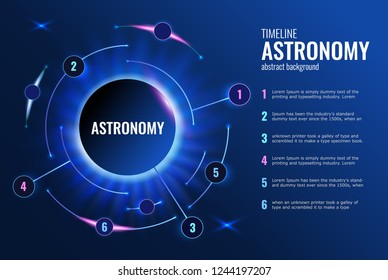 Abstract infographics round line on dark background. Blue circle diagram infographic and line. Vector illustration communication.