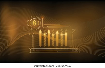 infografía abstracta del tipo de cambio estable de bitcoína.