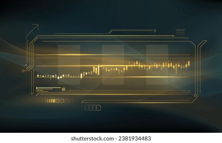 Abstract infographics of a stable financial chart.