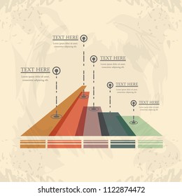 abstract infographics with tapes sketches