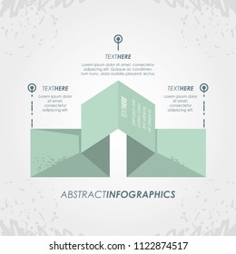 abstract infographics with tapes sketches