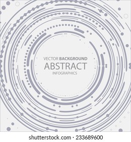 Abstract Infographics Tech Background, Oval Cover (Vector Art)
