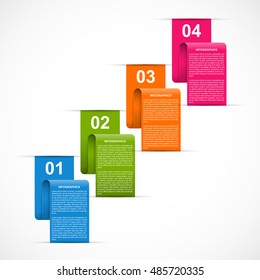 Abstract infographics template for business presentations or information booklet.