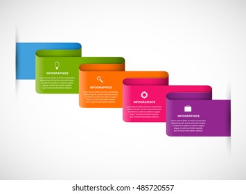 Abstract infographics template for business presentations or information booklet.