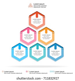 Abstract infographics template, layered pyramid chart diagram,business concept infographic,vector illustration
 