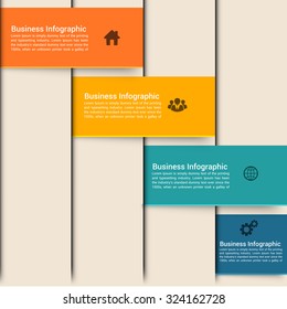 Abstract infographics template torn paper style. Vector illustration. can be used for workflow layout, diagram, number options, step up options, banner, web design