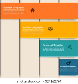 Abstract infographics template torn paper style. Vector illustration. can be used for workflow layout, diagram, number options, step up options, banner, web design