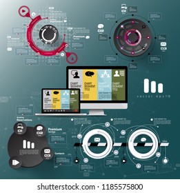 Plantilla de infografía abstracta. Ilustración vectorial.