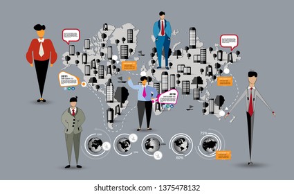 Plantilla de infografía abstracta. Ilustración del vector