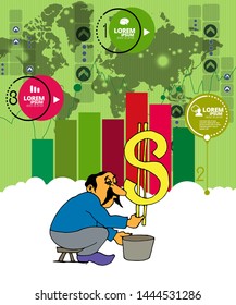 Plantilla de infografía abstracta. Ilustración del vector