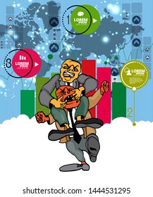 Plantilla de infografía abstracta. Ilustración del vector