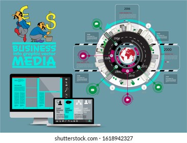 Plantilla de infografía abstracta. Ilustración vectorial.