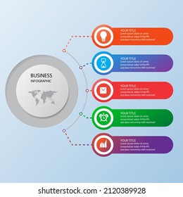 Abstrakte Infografik-Vorlage. Vektorgrafik. Kann für Workflow-Layout, Diagramm, Business Step Optionen, Banner, Web Design verwendet werden.