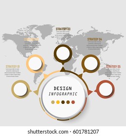 Abstract infographics template. Vector illustration. Can be used for workflow layout, diagram, business step options, banner, web design. Elements of this image furnished by NASA, EPS10