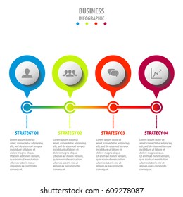 Abstrakte Infografik-Vorlage.  Vektorgrafik. Kann für Workflow-Layout, Diagramm, Business Step Optionen, Banner, Web Design verwendet werden. EPS10