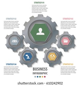 Abstract infographics template. Vector illustration. Can be used for workflow layout, diagram, business step options, banner, web design. EPS10