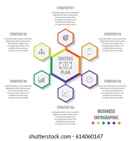 Abstract infographics template. Vector illustration. Can be used for workflow layout, diagram, business step options, banner, web design. EPS10