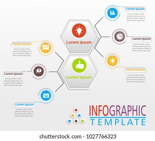 Abstract infographics. Vector business template for presentation. Creative concept for infographic. Illustrates ideas, statements, product characteristics, well defined structure.