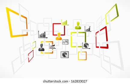 Abstract infographics vector concept background grid illustration 