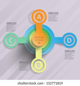 Abstract infographics. Vector data pattern of cyclical processes, stages. Creative design.