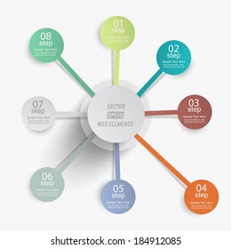 Abstract infographics. Vector data pattern of cyclical processes