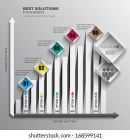 Abstract infographics. Vector template data presentation indicators. Creative design.