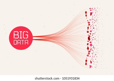 Abstract Infographics Visualization. Big Data Code Representation. Futuristic Network Or Business Analytics. Graphic Concept For Your Design