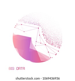 Abstract infographics visualization. Big data code representation. Futuristic network or business analytics. Graphic concept for your design