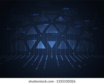 Abstract infographics visualization. Big data code representation. Futuristic network or business analytics. Graphic concept for your design
