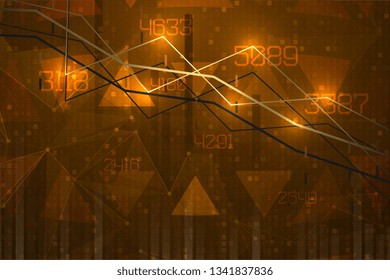 Abstract infographics visualization. Big data code representation. Futuristic network or business analytics. Graphic concept for your design