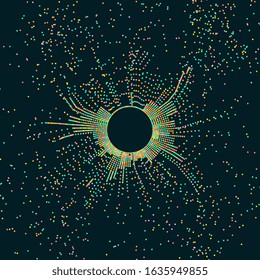 Abstract infographics visualization. Big data code representation. Futuristic network or business analytics. Graphic concept for your design