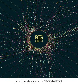 Abstract infographics visualization. Big data code representation. Futuristic network or business analytics. Graphic concept for your design