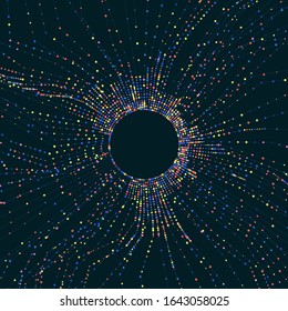 Abstract infographics visualization. Big data code representation. Futuristic network or business analytics. Graphic concept for your design